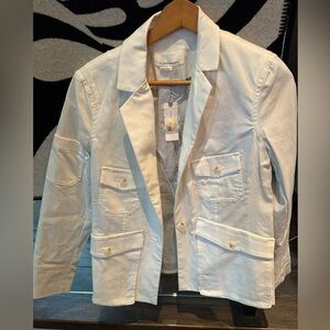 NWT Anthropologie White Cotton Jacket sz4
